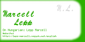 marcell lepp business card